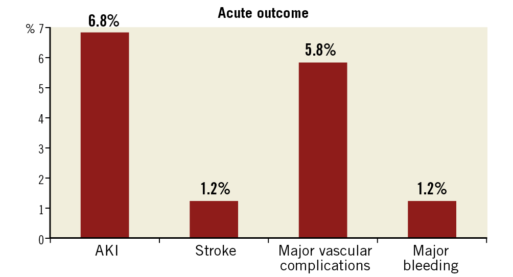 Figure 3. Acute outcomes of post-TAVI patients.